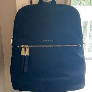 Michael Kors black canvas backpack